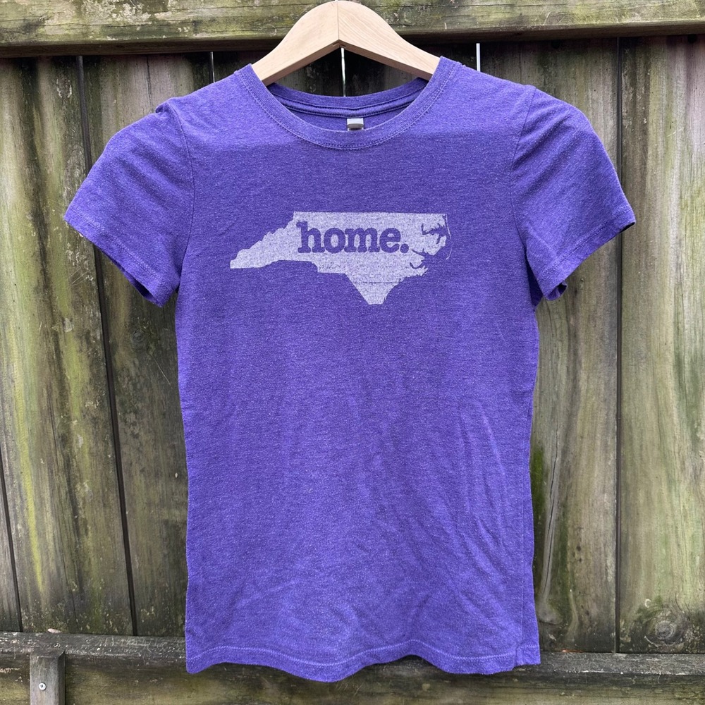 Next Level Apparel Purple North Carolina Home Graphic T Shirt Size‎ Small
